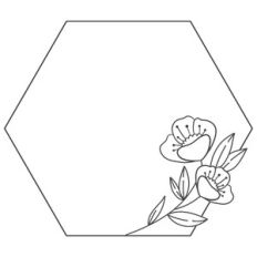 hexagon flower frame