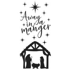 away in a manger - christmas design