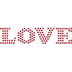 rhinestone love word