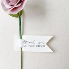 thank you for your order paper flower tag by farren celeste