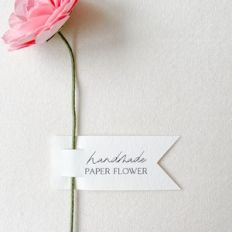handmade paper flower tag by farren celeste