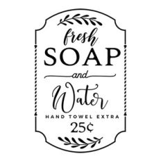 fresh soap and water