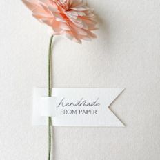 handmade from paper tag by farren celeste