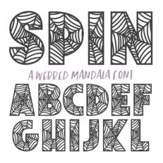 dtc spin halloween mandala font
