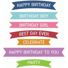 banner words - birthday
