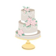 cake with flowers