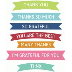 banner words - thank you