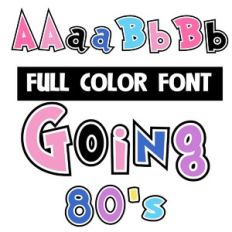 going 80's color font