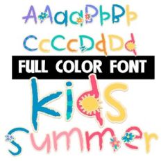 kids summer color font
