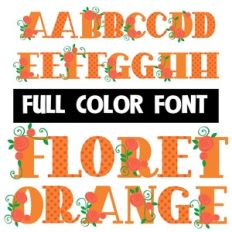 floret orange color font