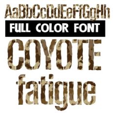 coyote fatigue color font
