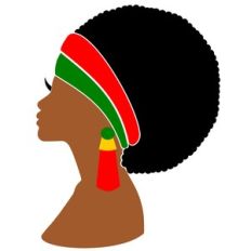 afro woman with bandana