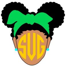 afro puffs bandana girl
