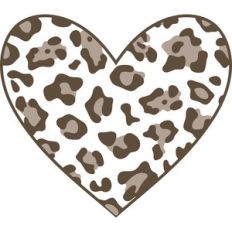 animal print heart