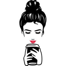 messy mom bun coffee