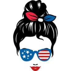 patriotic mom bun