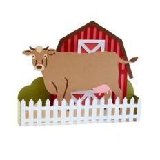 cow barn box card