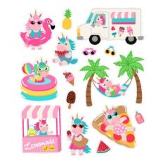 summer unicorn stickers