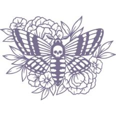hawkmoth with flowers