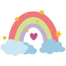 rainbow with clouds