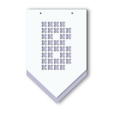layered banner floral pattern letter b