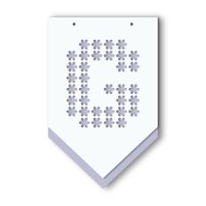 layered banner flowers pattern letter g