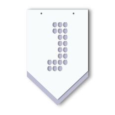 layered banner tulip pattern letter j