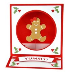 spinning gingerbread people easel card
