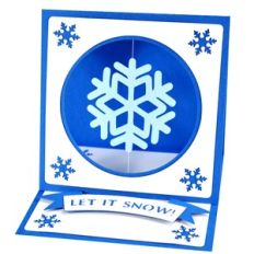 spinning snowflake easel card