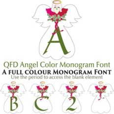 qfd angel color monogram font
