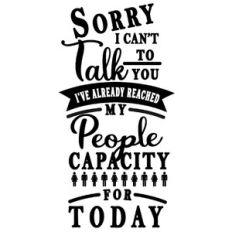 can't talk people capacity