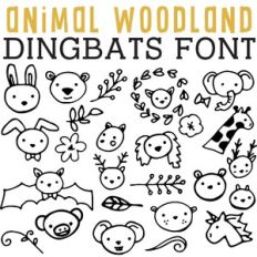 cg animal woodland dingbats
