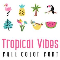 tropical vibes full color font