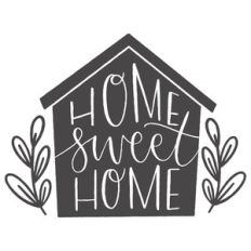 handlettered home sweet home house
