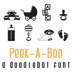peek-a-boo doodlebat font