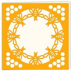 honey bee circle card