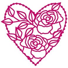 roses and leaves heart