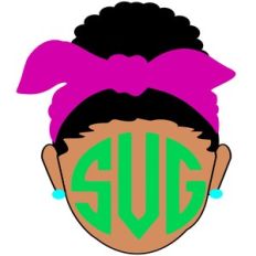 afro high puff bandana girl
