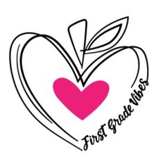 first grade vibes apple heart