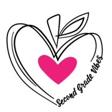 second grade vibes apple heart