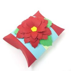 poinsettia pillow box
