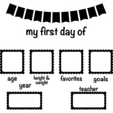 my first day of school horizontal sign