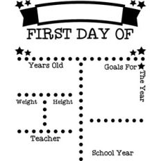 first day of school vertical sign