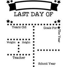 last day of school vertical sign
