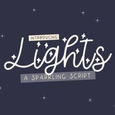 lights sparkling christmas font