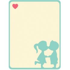 kissing couple journaling card