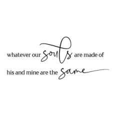 whatever our souls are made of his and mine are the same