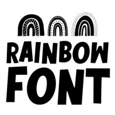 lw rainbow font