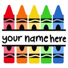 crayon name plate