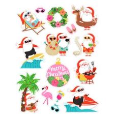 beach santa stickers